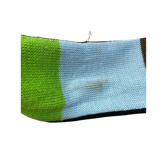 ROXY Womens Multicolor Colorblock Block Scarf OS Logo Fun Surfer Skater Brand - Picture 5 of 5